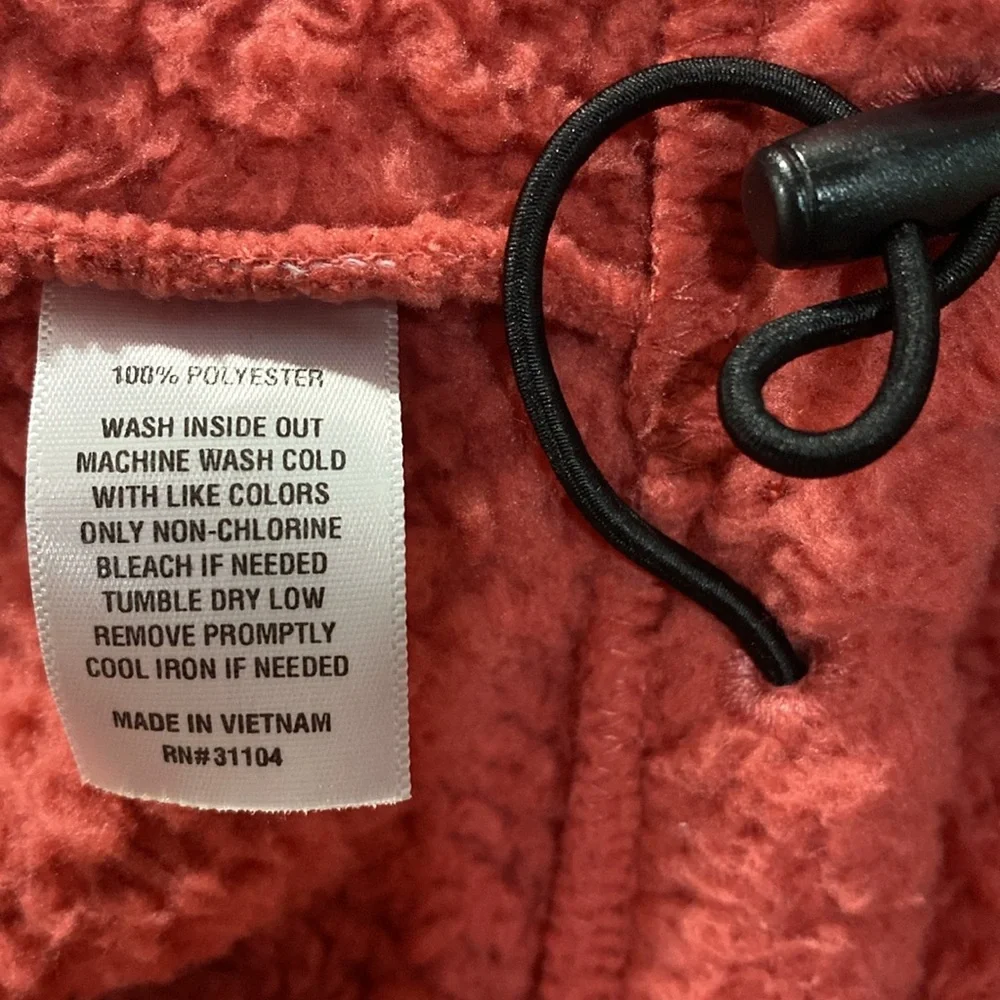 Zelos Sherpa Full‎ Zip Jacket in Rose Rouge Size 2XL